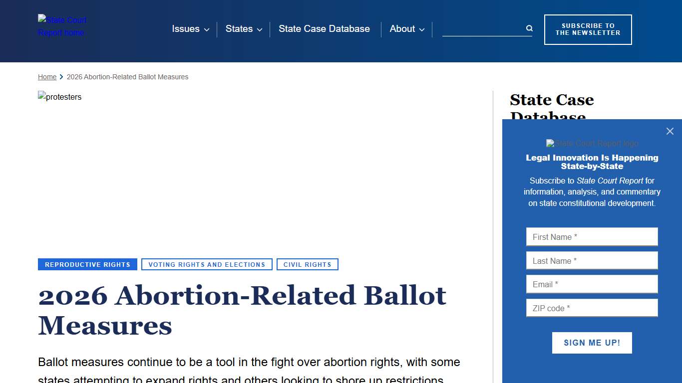2026 Abortion-Related Ballot Measures State Court Report